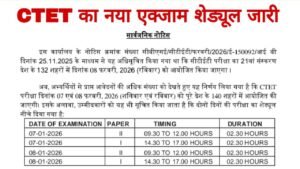 CTET New Exam Schedule Release